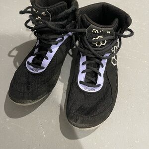 Rudis Black and Purple wrestling Shoes